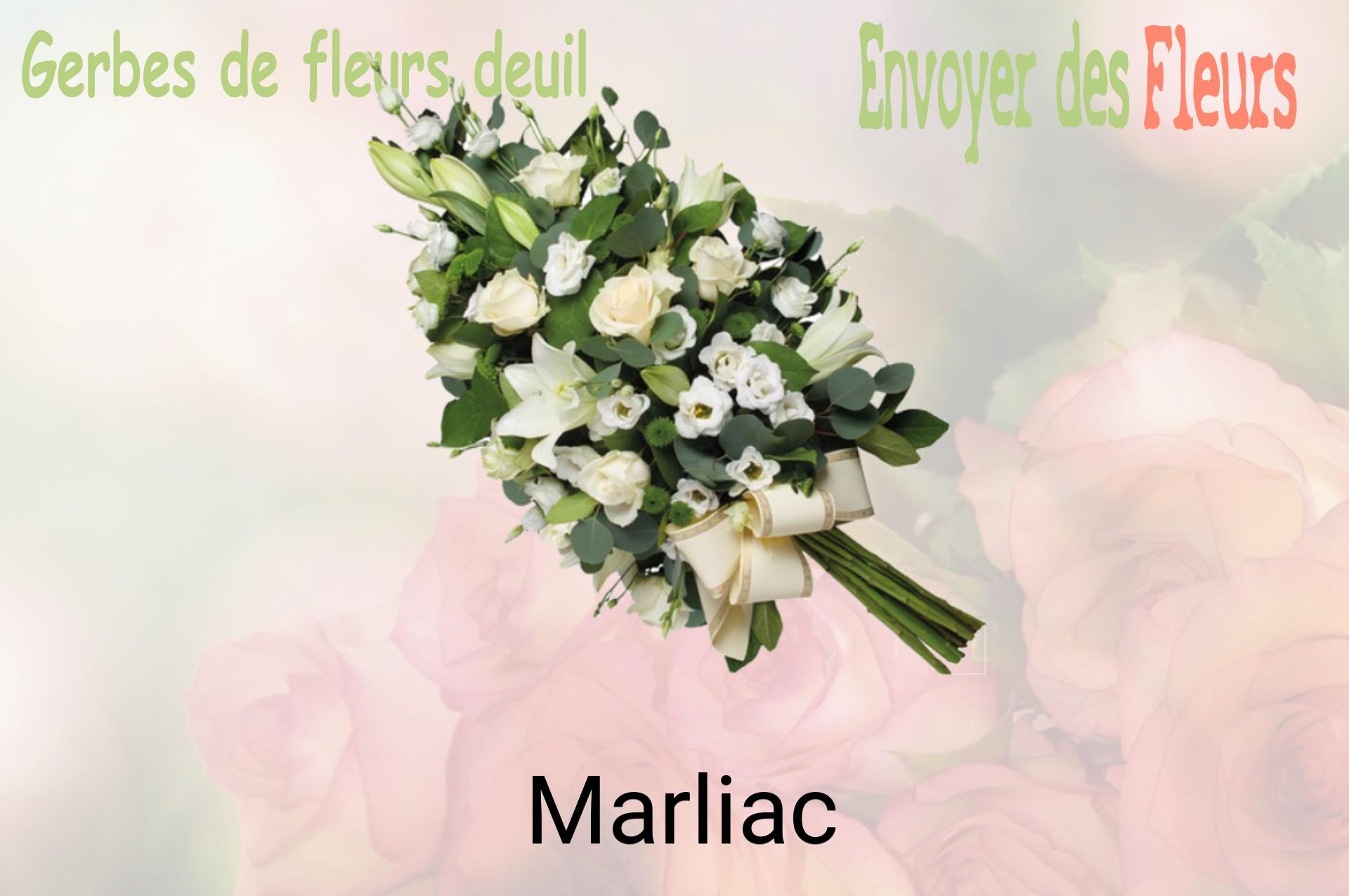 Gerbe de fleurs de deuil livrée à Marliac
